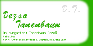 dezso tanenbaum business card